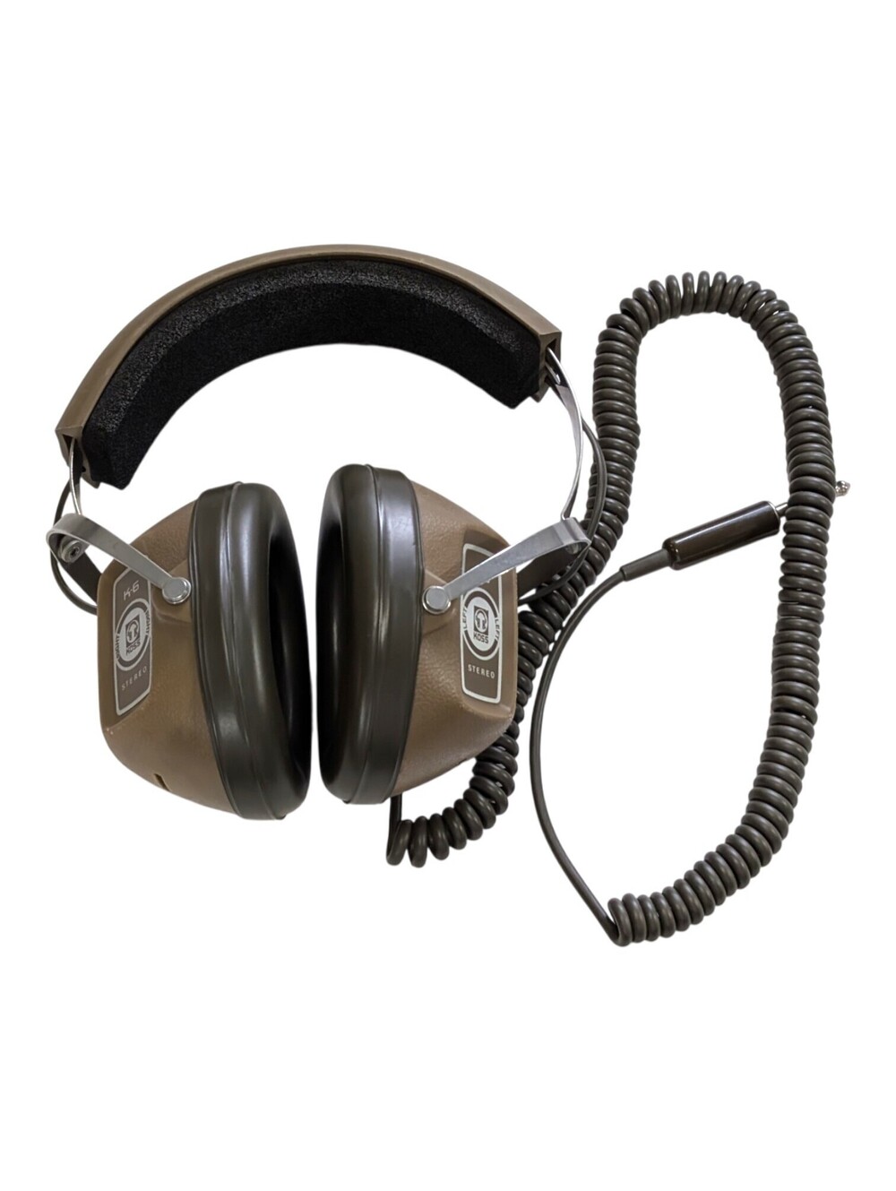 Koss K-6 Vintage Stereo Headphones Brown 1/4 Jack Tested Working